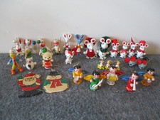 VINTAGE CHRISTMAS ORNAMENTS WOOD CERAMIC ACRYLIC MINI-28 HALLMARK/LEFTON++ 1980s picture