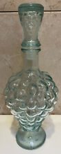 Vetreria Etrusca Decanter Bottle 500ml Italy Green Glass Grapes Wine Liqueur picture