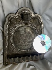 Antique Hanukkah Menorah Judaica Silver Israel Synagogue Artwork Hebrew Jewish picture