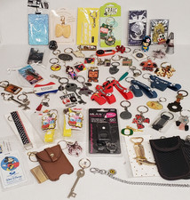 60 Key Rings & Trinkets-Vintage & Modern Mix-Travel-Fashion Keychains-LARGE LOT picture