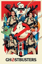 Ghostbusters Bill Murray Dan Aykroyd Stay Puft Slimer Ecto-1 Movie Poster Print picture