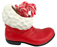 VINTAGE 1970'S CHRISTMAS SANTA BOOT PLANTER picture