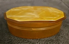 Vintage Rowanite Art Deco Amber Celluliod Trinket Box picture