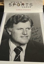 Senator Edward Ted Kennedy D-MA Signed 8x10 Photograph w/ COA & Top Loader picture
