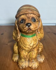 Vintage Ceramic Cocker Spaniel Dog Statue Figurine Brown Blonde 9