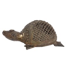 Handmade Decorative Brass Tribal Turtle Tortoise Figurine Statue picture