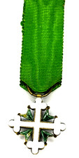Original Italy Order of Saints Maurice & Lazarus Miniature Silver Enamel Medal picture