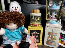 Vintage Musical Rag Doll,Musical Clown,Carousel Faratak 1990's Read description picture