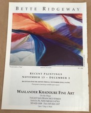 Bette Ridgeway gallery exhibition print ad 1996 vintage mgzne art Somewhere Time picture