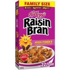 Kellogg's Raisin Bran Original Breakfast Cereal, High Fiber, Family Size, 22.1 o picture