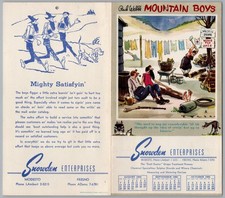 1960 Snowden Chemical Modesto CA Calendar Ad Paul Webb Mountain Boys Cartoon picture