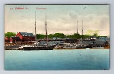 Rockland ME-Maine, Waterfront, Antique, Vintage Postcard picture