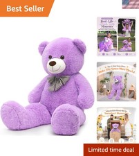 MorisMos Large Teddy Bear 39 Inch Giant Stuffed Bear Plush Purple picture