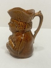 Antique Bennington Pottery Toby Pitcher Man Rockingham Brown Glaze 6