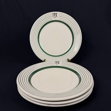 HBC Hudson’s Bay Co Green Stripe Dinnerware Set of 4 picture
