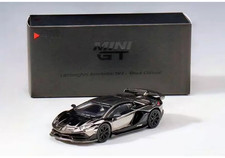 MINI GT 1/64 No.410 Lamborghini Aventador SVJ Black Chrome Director's Gift picture