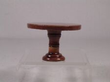 Klima Miniature Porcelain Round Brown Pedestal Table Figurine  #K1941  NEW picture