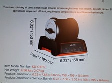 VEVOR Rock Tumbler Kit 2lbs.Rock Polisher KD-C1011 NIB  Polishing Barrel Manual picture