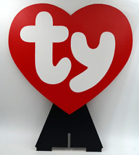 RARE TY BEANIE BABIES LARGE HEART SHAPED STORE DISPLAY SIGN 18.5