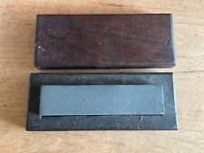 Sharpening Stone Wood Coffin Box Knife Chisel Axe Hone Honing Stone Vtg Antique picture