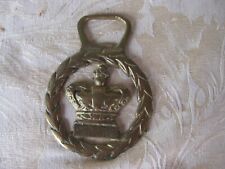 Vintage  Crown Horse Medallion in Brass 2 5/8