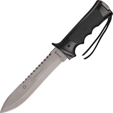 Aitor Commando Black Smooth Aluminum Stainless Steel Fixed Blade Knife 16020 picture