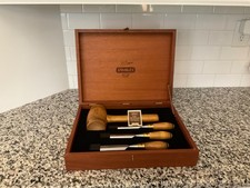 VINTAGE STANLEY 150TH ANNIVERSARY COMMEMORATIVE TOOL COLLECTION 3 CHISELS+MALLET picture