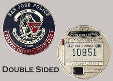 San Jose Police SJPD TIU Traffic Investigation Unit Challenge Coin  J#46 picture