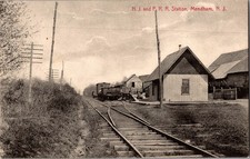[72F] Postcard NJ & PRR Station Mendham NJ picture