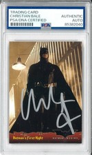 Christian Bale Signed Autograph Slabbed Topps Batman Begins Card PSA DNA picture