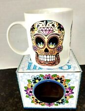Sugar Candy Skull/ Day of the Dead  Bone China Coffee/Tea Mug Cup NIB H169 picture