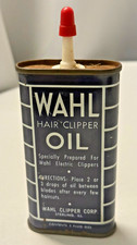 Vintage Retro WAHL Hair Clipper Metal Oil Can Made In USA Circa Mid 20th Century picture