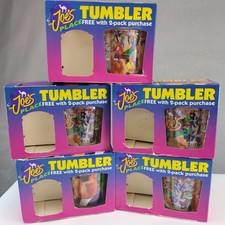 Vintage 1994 Joe Camel Joe's Place Promo Plastic Tumbler Set of 5 Original Boxes picture