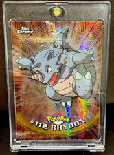2000 Topps Chrome Pokemon Rhydon #112 Spectra picture