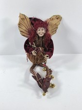 Vintage Poseable Holiday Fairy Shelf Sitter Doll picture