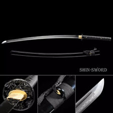 Japanese Clay Tempered T10 Steel Samurai Katana Razor Sharp Full Tang Sword  picture