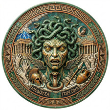 Medusa Greek Gorgon Ancient Collectible Old World Greece Legend 4