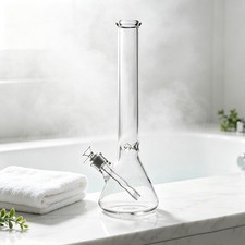 18Inch Glass Bong Super Heavy Glass Water Pipe Thickness Glass Beaker Bongs picture