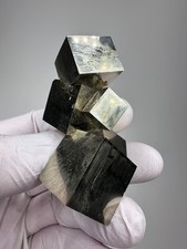 LARGE Rare Lusterous Entwined Interlocking Rectangle Pyrite Cube Cluster_Spain picture