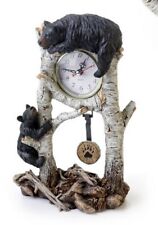 BLACK BEARS Table top Clock  Wild Life Collection Wilderness With pendulum 10
