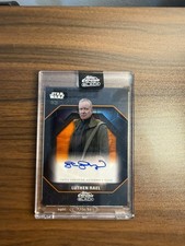 2024 Topps Chrome Black Star Wars Stellan Skarsgard Luthen Rael Auto Orange /25 picture