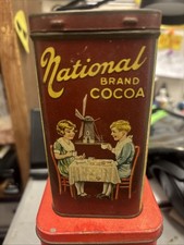 Vntg c1920's National brand  Cocoa Tin, US Capital Bldg, Capital Dome Wash DC picture