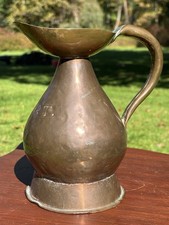 Antique Victorian Copper 1 Quart Pitcher Crown Stamp 1800s picture