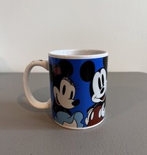 Vintage Walt Disney Ceramic Coffee Mug Mickey Mouse Minnie Pluto Goofy Cartoons picture