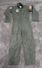VTG USAF CWU-27/P Pilot “Flying Men’s” Coveralls Sage Green 36 REG PATCHES ZIP picture