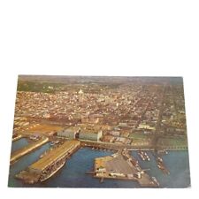 Postcard Aerial View Of Downtown San Diego From The Harbor Chrome Posted picture