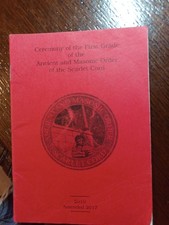 Ceremony First Grade Ancient Masonic Order Scarlet Cord  Freemasonry masonic/669 picture