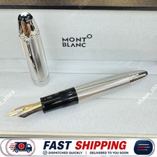 MONTBLANC Meisterstück Solitaire Silver Chevron Fountain Pen Limited Gift Set picture