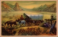 1946 Paul Klieben Covered Wagon Diorama Knott's Berry Farm Buena Park CA picture