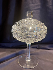 Vintage American Fostoria Glass Stemmed Lidded Candy Dish picture